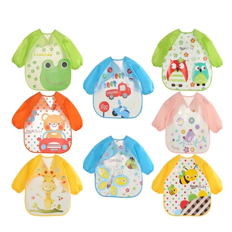 Baby Clothing Set - Waterproof EVA Full Sleeve Baby Bibs