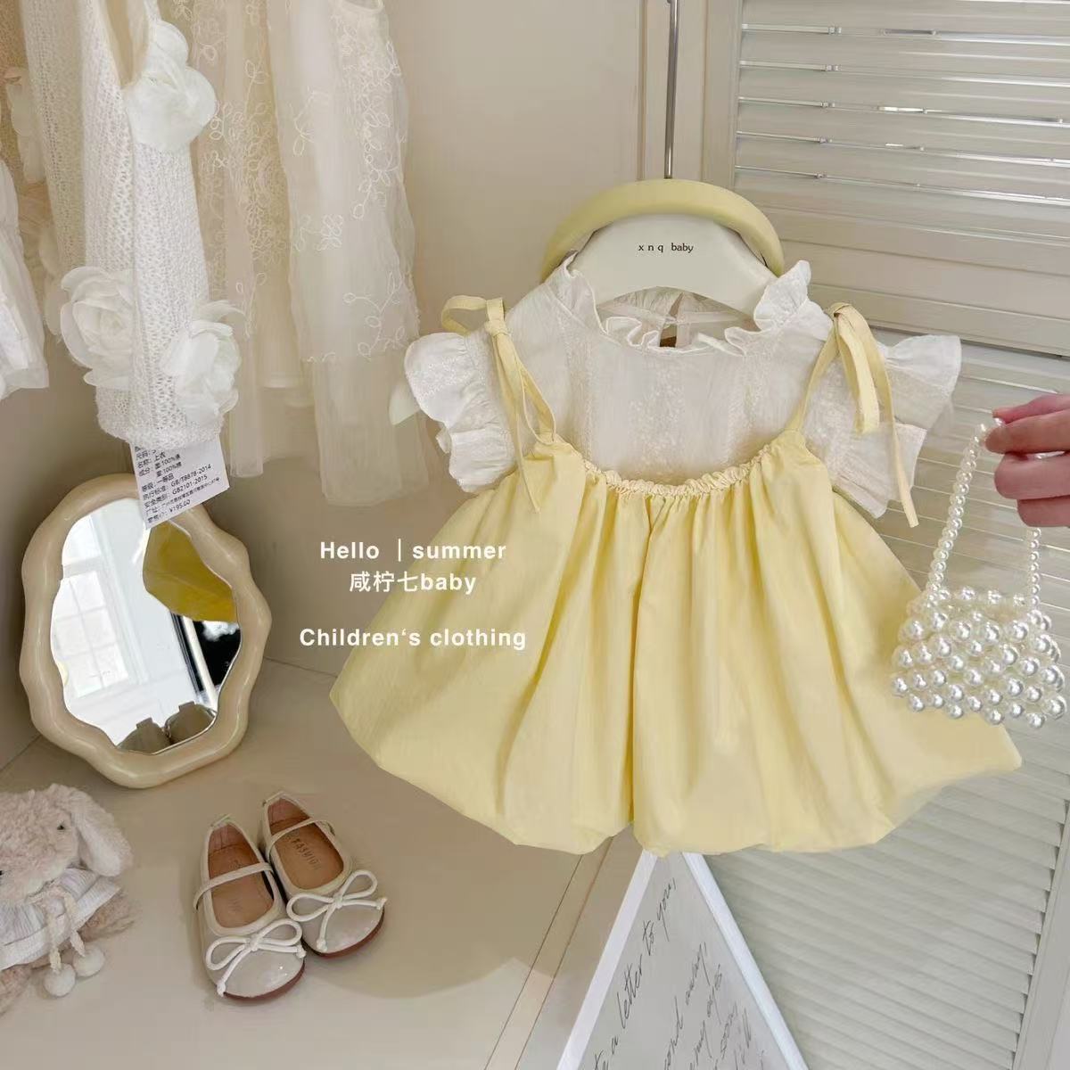 Baby Girl Suspender Dress Set  - Baby Clothing Korea review and price