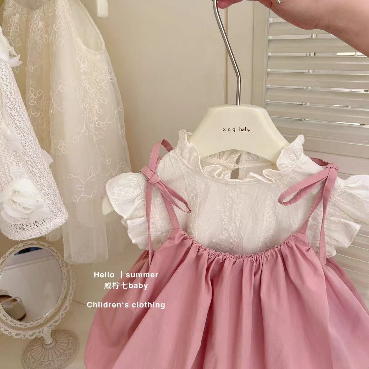 Baby Girl Suspender Dress Set  - Baby Clothing Korea review and price