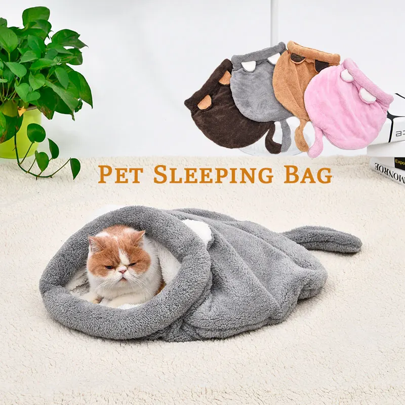 Warm Coral Fleece Cat Sleeping - Fleece Sleep Bag review and price