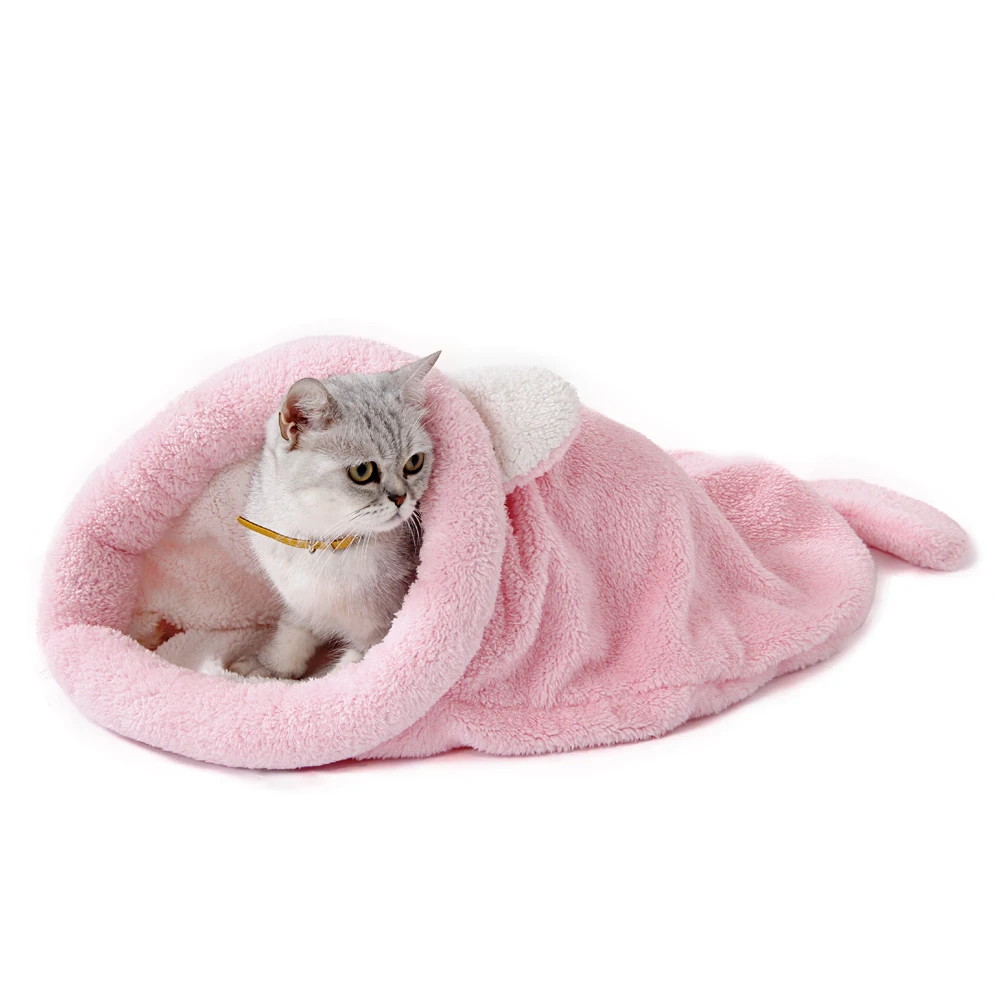 Warm Coral Fleece Cat Sleeping - Fleece Sleep Bag review and price